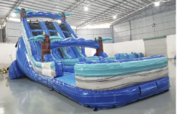 18FT Dual-Lane Cayman Crush Water Slide