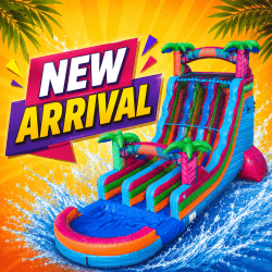 18ft Electric Slide dual lane water slide new arrival for Bouncing with Bubbles