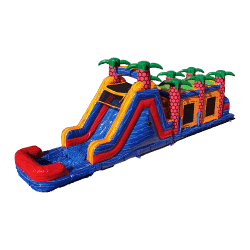 48FT Lagoon Obstacle Course w/ 15FT Slide