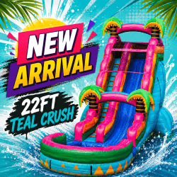 22ft Teal Crush Water Slide